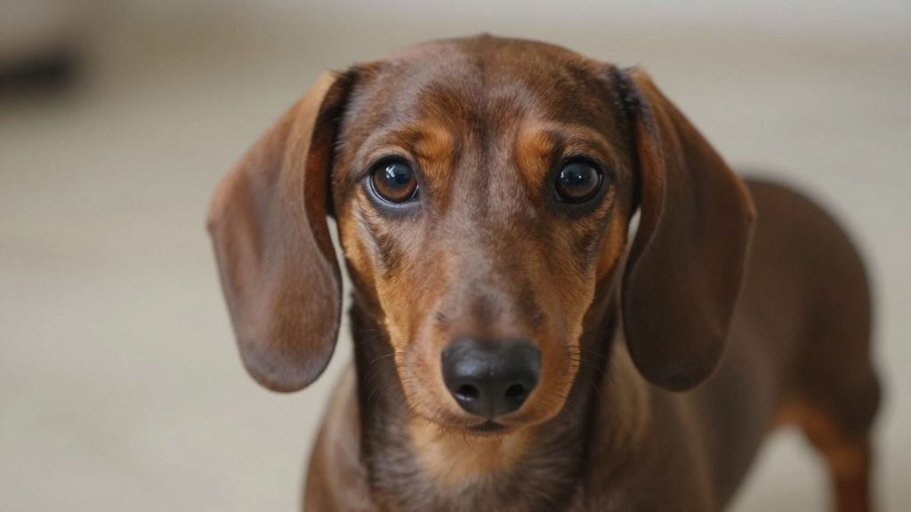 Niedlicher Dackel, der die Vorteile und Risiken der Kastration bei Dackeln zeigt, passend zum Thema Kastration beim Dackel.